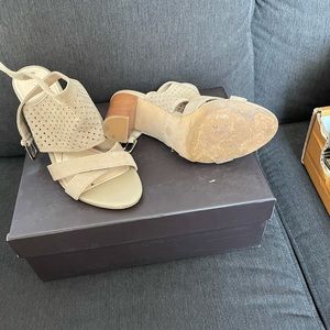Beige suede sandals